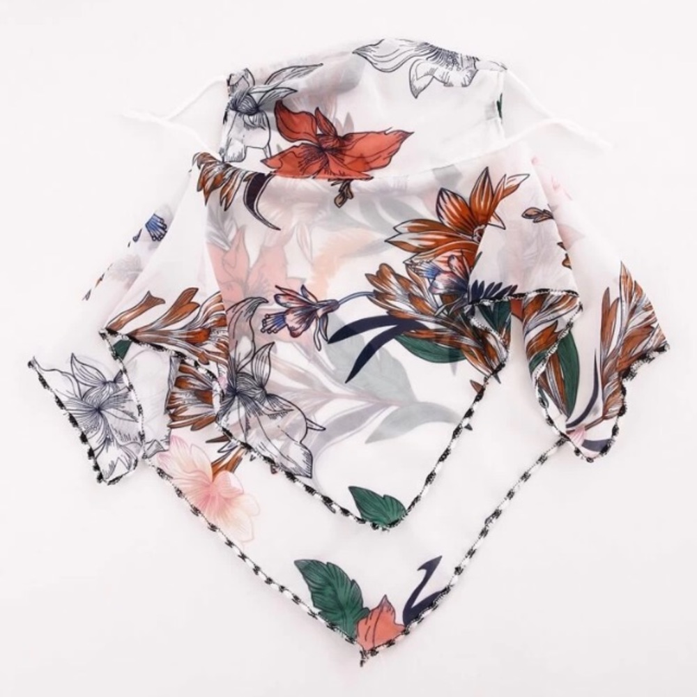 Gorgeous Floral Facemask & Scarf Adjustable Ear Strips 4 A Comfortable Fit